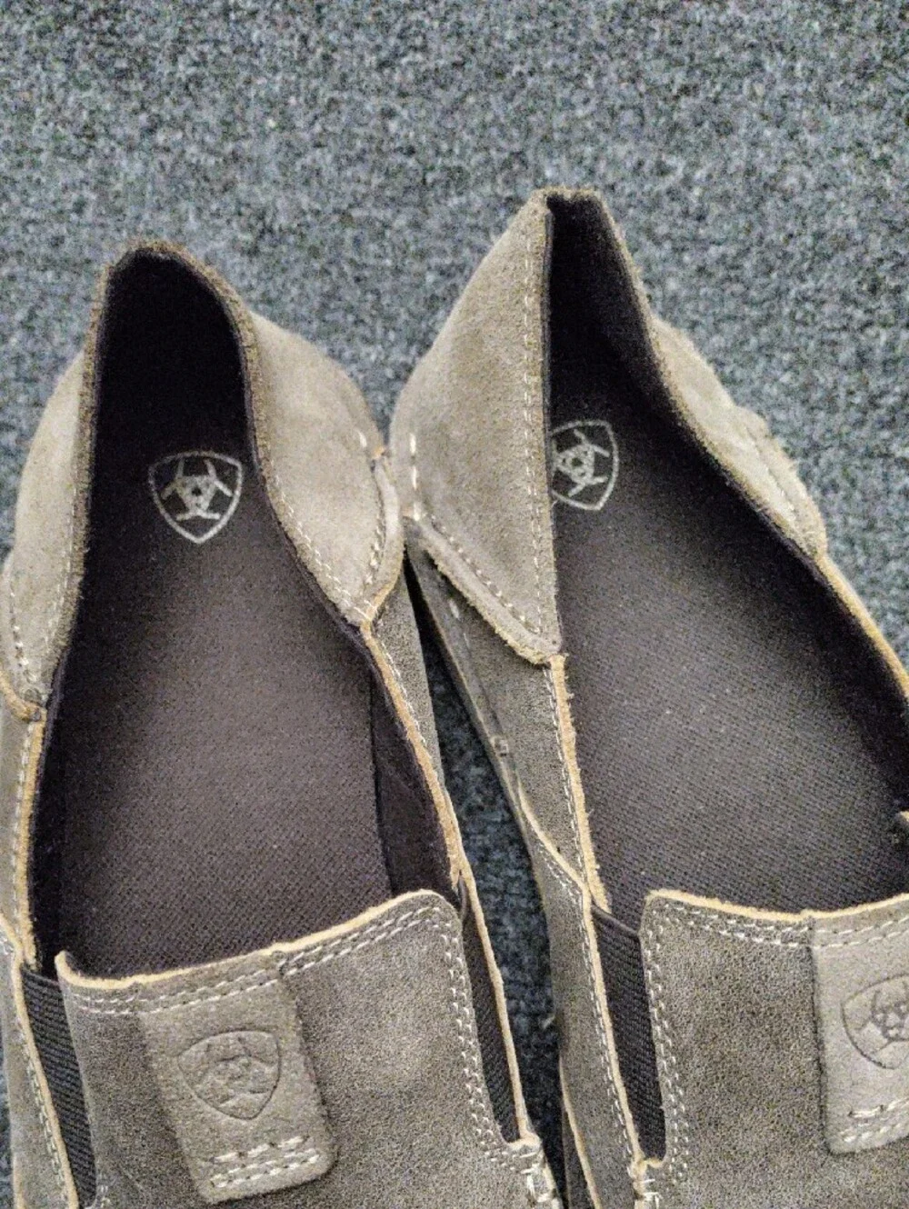 Ariat Men's Taupe Nubuck Slip-On Loafers